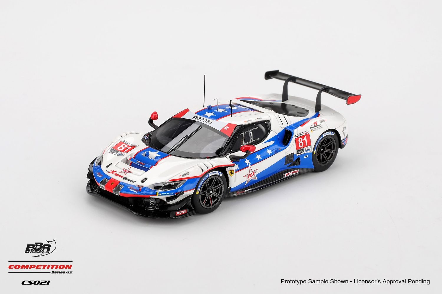 1:43 BBR - Ferrari 296 GT3 3.0L Turbo V6 Team Dragonspeed #81 Imsa 24h Watkins Glen 2025 A. Costa