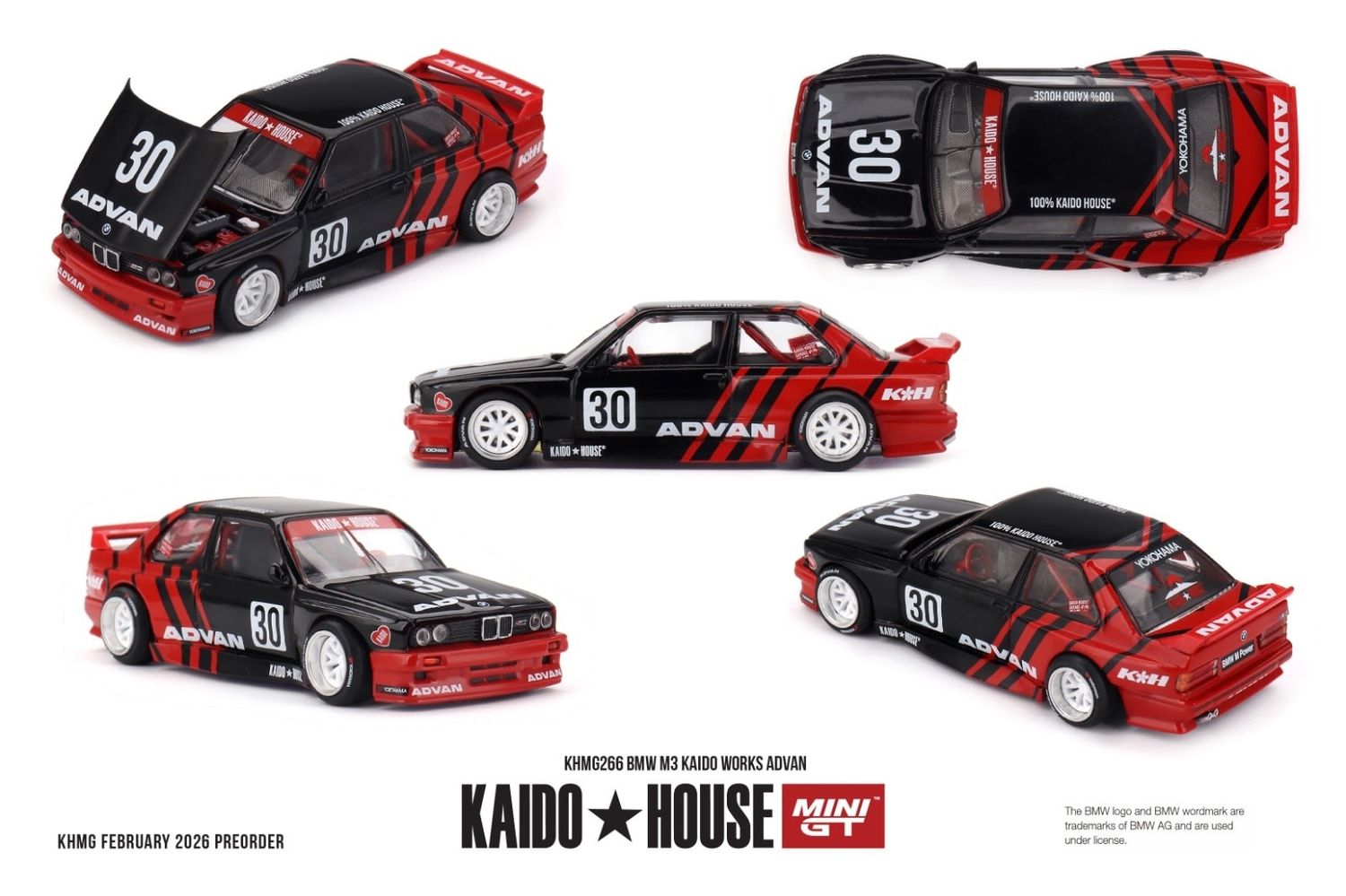 1:64 Mini GT - 2025 BMW M3 (E30) Kaido Works Advan