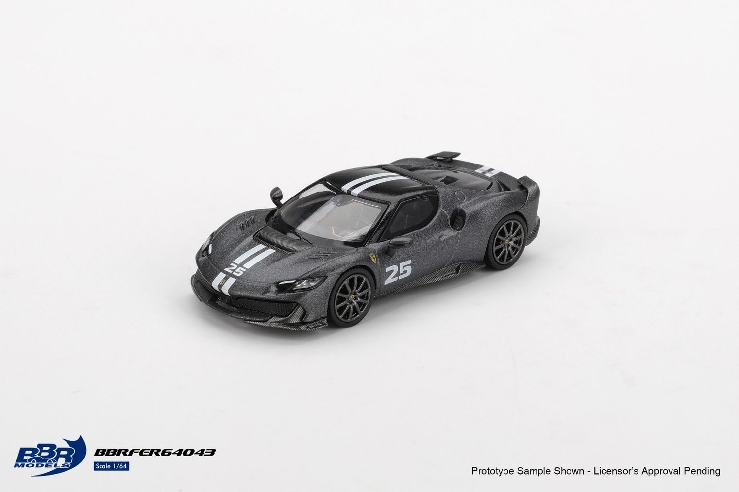 1:64 BBR - 2025 Ferrari 296 Speciale, Grigio Silverstone Opaco