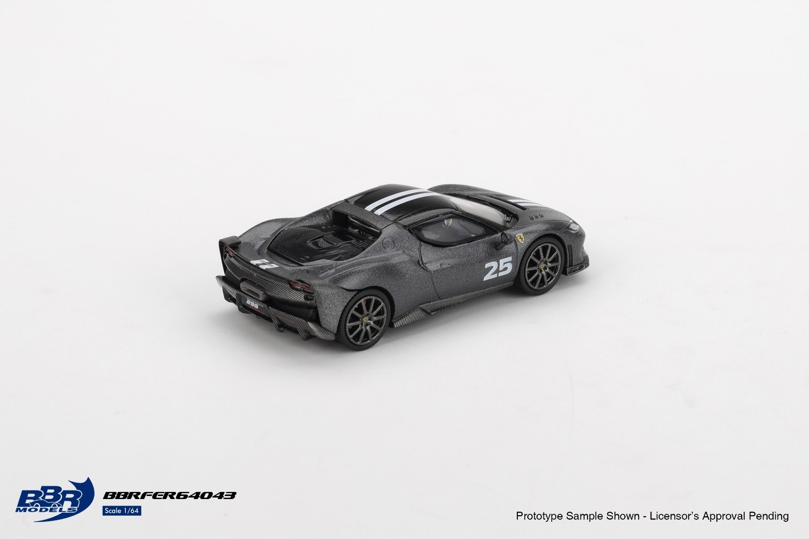 1:64 BBR - 2025 Ferrari 296 Speciale, Grigio Silverstone Opaco