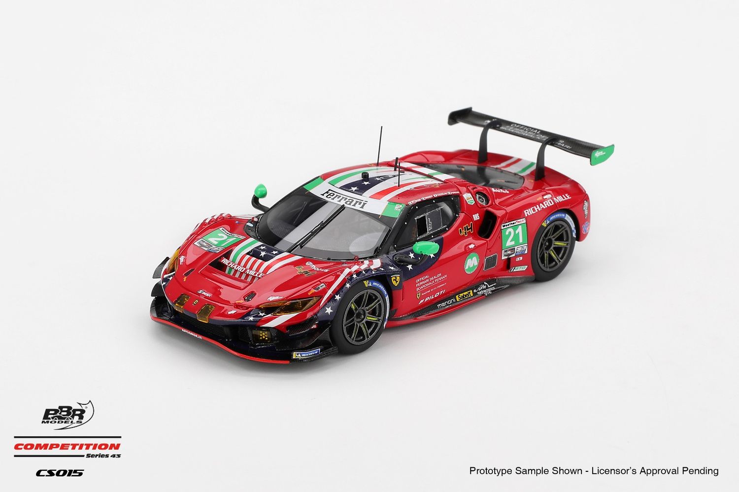 1:43 BBR - Ferrari 296 GT3 3.0L Turbo V6 Team AF Corse #21 Imsa 24h Daytona 2025 K. Cozzolino