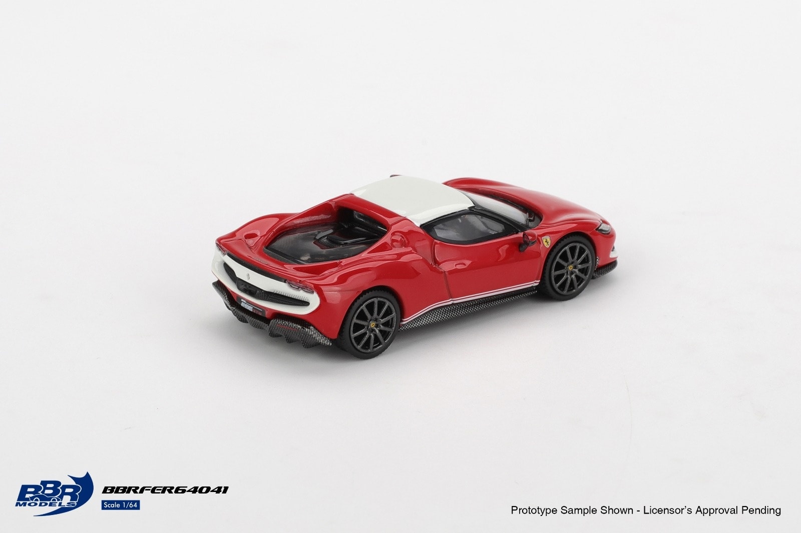 1:64 BBR - 2024 Ferrari 296 GTB Asseto Fiorano F2004 Tribute Livery, red/white