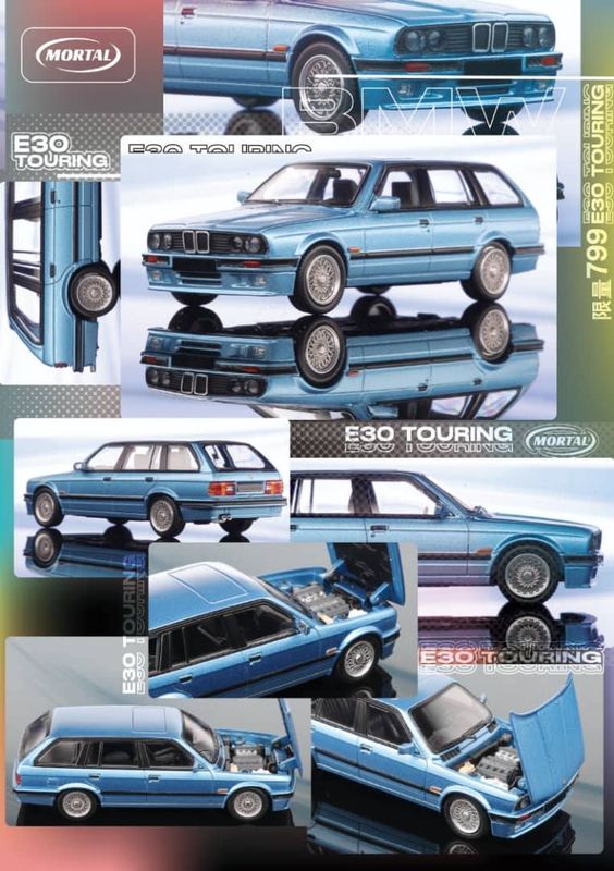 1:64 Mortal Model - BMW E30 Wagon, blue