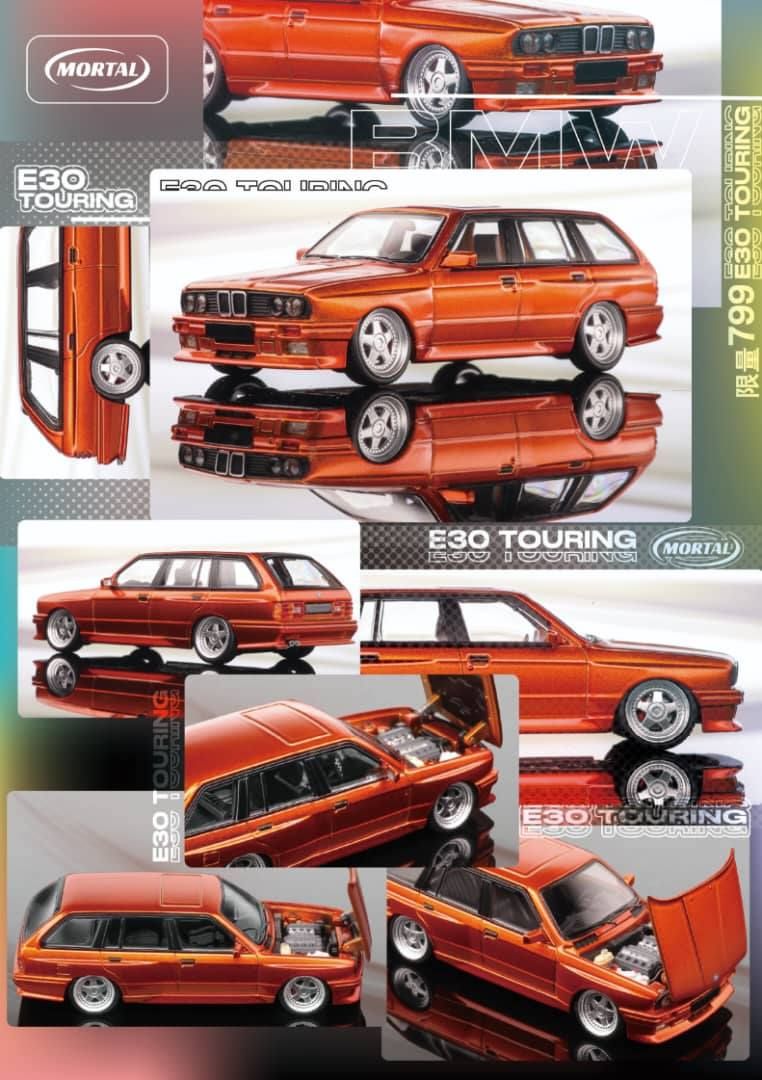 1:64 Mortal Model - BMW E30 Wagon wide-body, orange