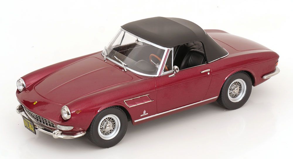 1:18 KK Scale - Ferrari 275 GTS Pininfarina Spyder Steve McQueen 1964 rotmetallic