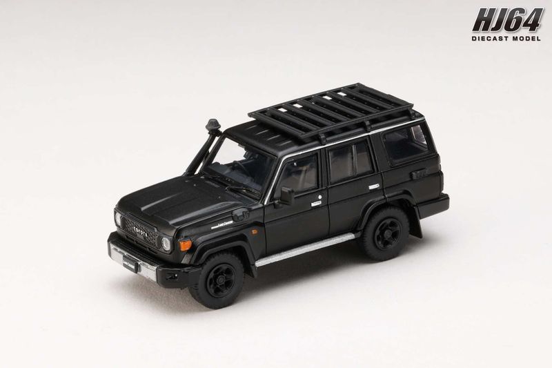 1:64 Hobby Japan - 2023 Toyota Landcruiser 70 (GDJ76W) Customized Version, matte black
