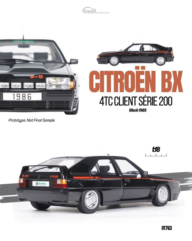 1:18 Otto Mobile - 1985 Citroen BX 4TC Serie 200 Black