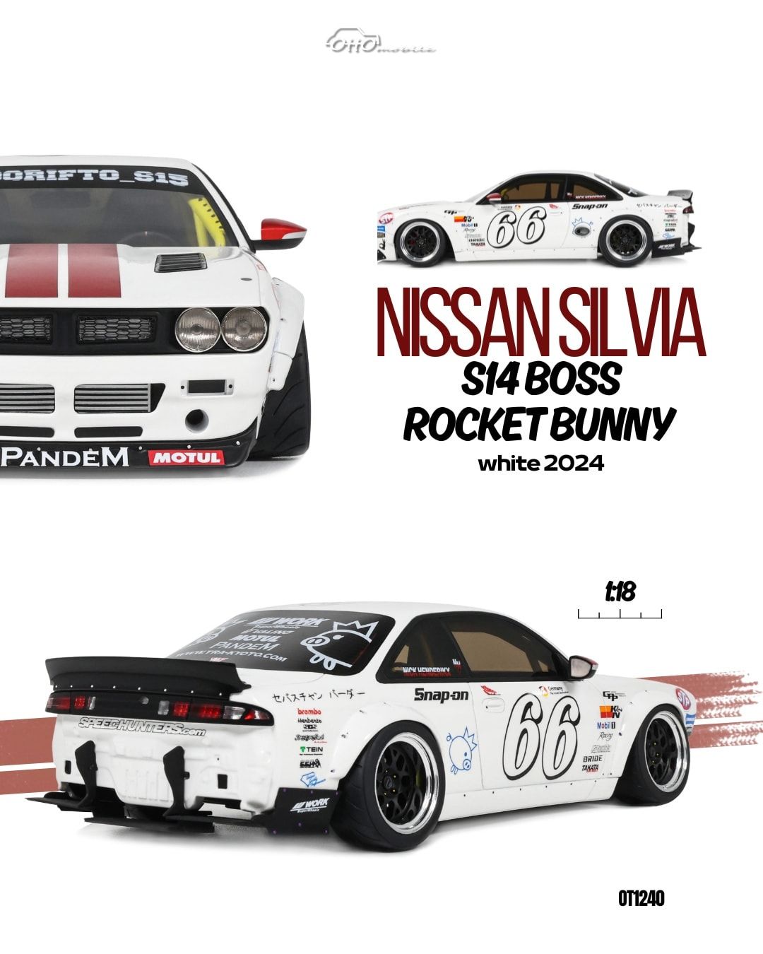 1:18 Otto Mobile - 024 Nissan Silvia S14 Boss Rocket Bunny