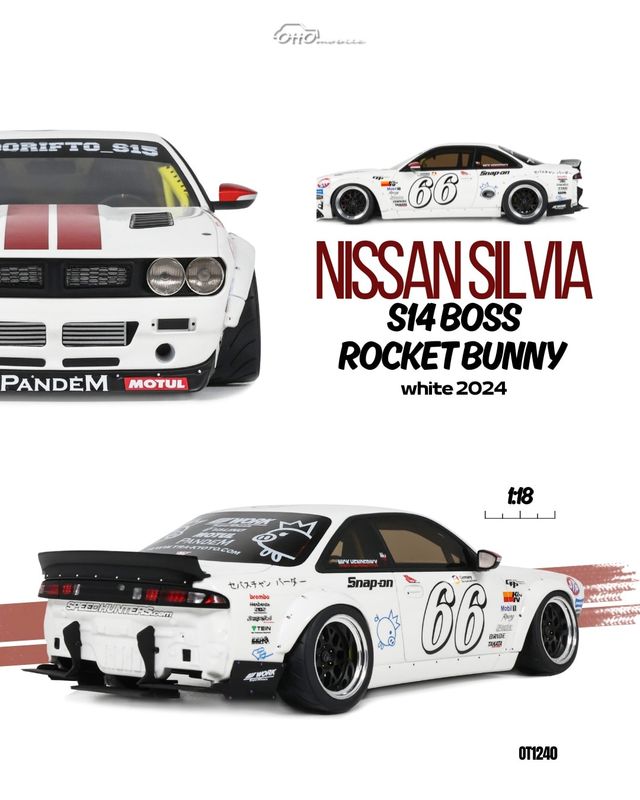 1:18 Otto Mobile - 024 Nissan Silvia S14 Boss Rocket Bunny