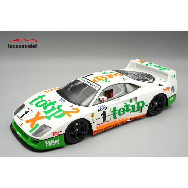 1:18 Tecnomodel - Ferrari F40 3.0L Turbo V8 Team Totip Obermaier Racing #1 Winner Italy GP 1994 M. Trione 1:18 Tecnomodel - Ferrari F40 3.0L Turbo V8 Team Totip Obermaier Racing #1 Winner Italy GP 1994 M. Trione