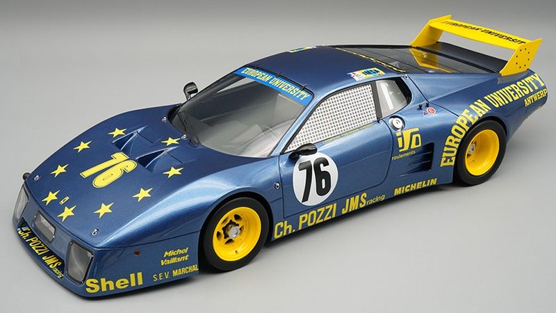 1:18 Tecnomodel - Ferrari 512BB LM 4,9L Team Charles Pozui JMS Racing #76 24h Le Mans 1980 P. Dieudonne