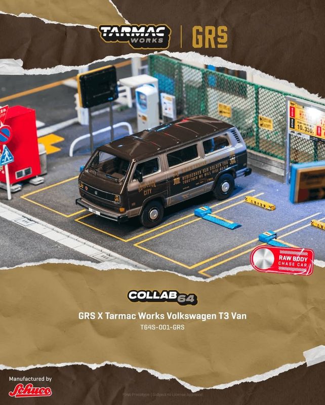 1:64 Tarmac - Volkswagen T3 Transporter GRS x Tarmac