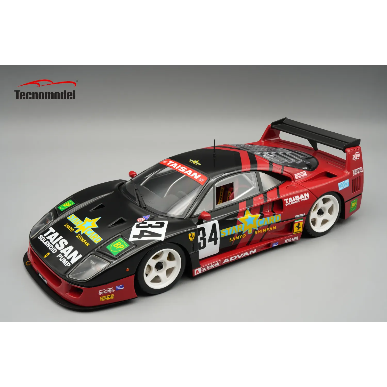 1:18 Tecnomodel - Ferrari F40 LM 2.9L Twin Turbo V8 Team Taisan #34 JGTC Season 1995 A. Reid
