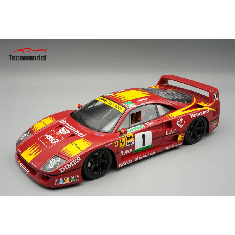 1:18 Tecnomodel - Ferrari F40 LM 2.9L Twin Turbo V8 Team Brummel #1 Season 1994 M. Schiattarella 1:18 Tecnomodel - Ferrari F40 LM 2.9L Twin Turbo V8 Team Brummel #1 Season 1994 M. Schiattarella