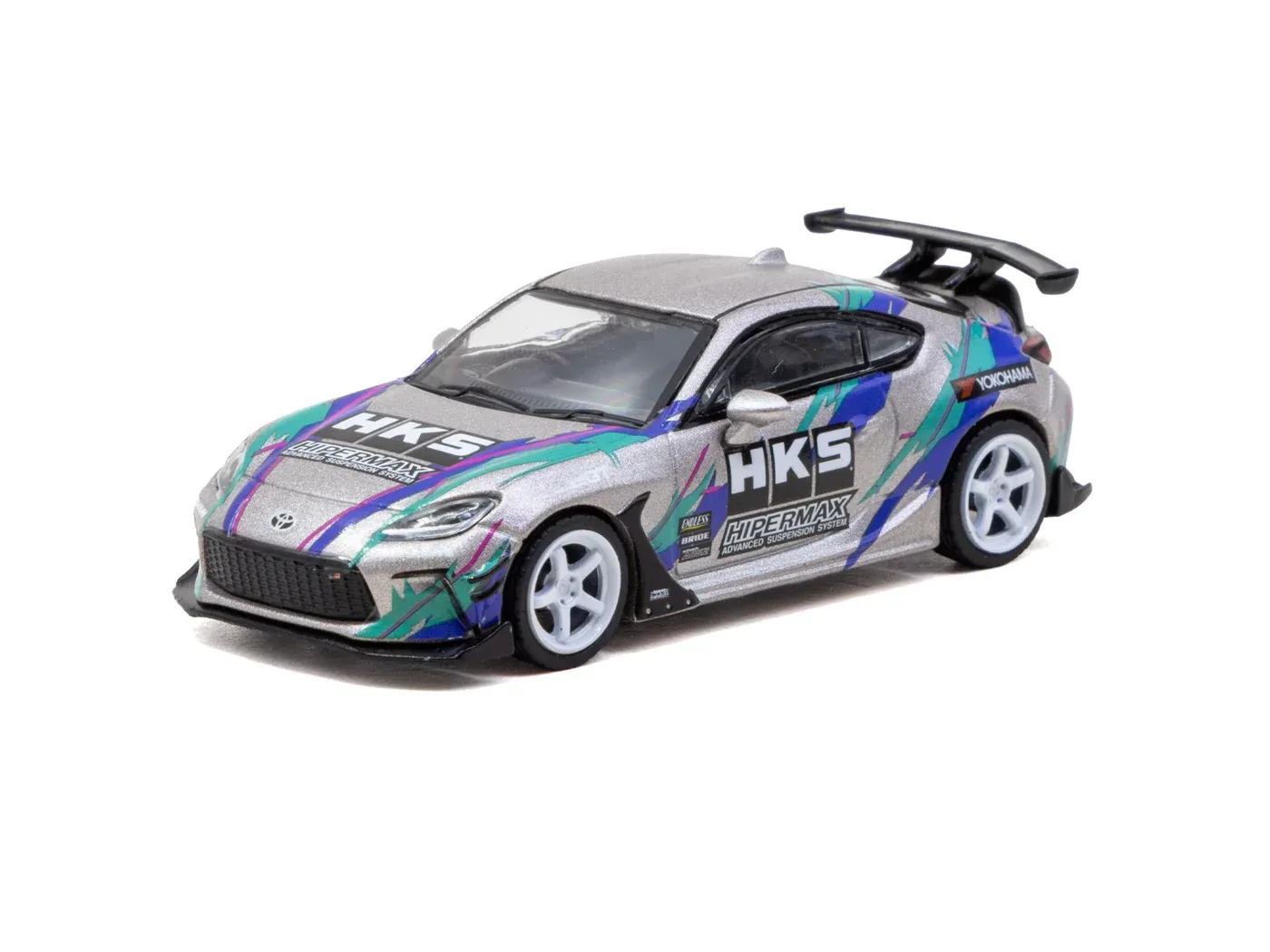 1:64 Tarmac - 2024 Toyota GR86 in a HKS Limited Tin Can, grey 1:64 Tarmac - 2024 Toyota GR86 in a HKS Limited Tin Can, grey