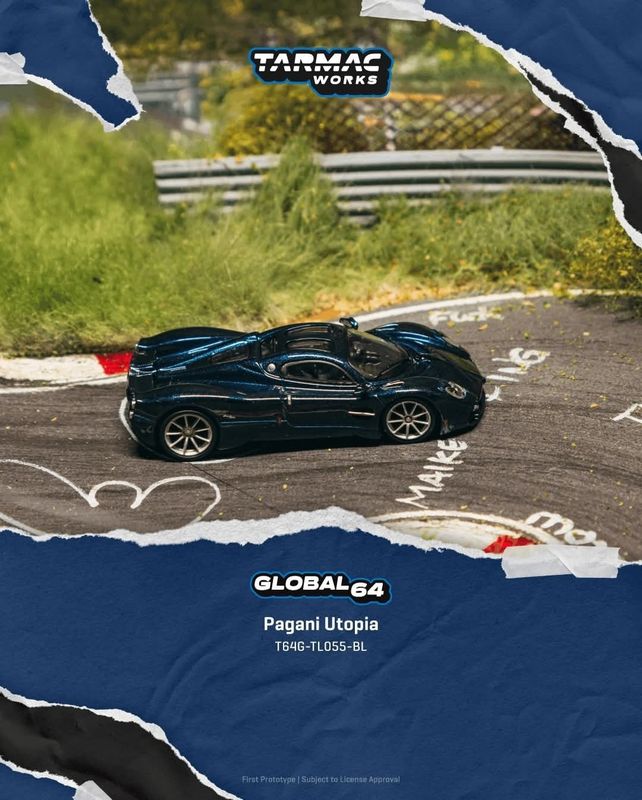 1:64 Tarmac - 2022 Pagani Utopia, blue metallic