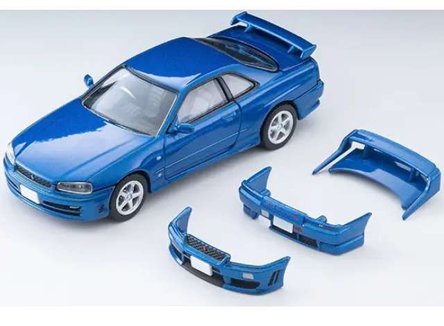 1:64 Tomica Limited Vintage - 2000 Nissan Skyline 2-Door Sports Coupe 25GT TURBO with Optional Parts, blue 1:64 Tomica Limited Vintage - 2000 Nissan Skyline 2-Door Sports Coupe 25GT TURBO with Optional Parts, blue