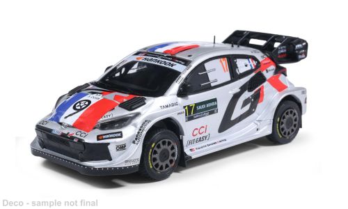 1:43 Ixo - Toyota GR Yaris Rally1, Rally Saudi Arabia, 2025, #17, S. Ogier / V. Landais 1:43 Ixo - Toyota GR Yaris Rally1, Rally Saudi Arabia, 2025, #17, S. Ogier / V. Landais