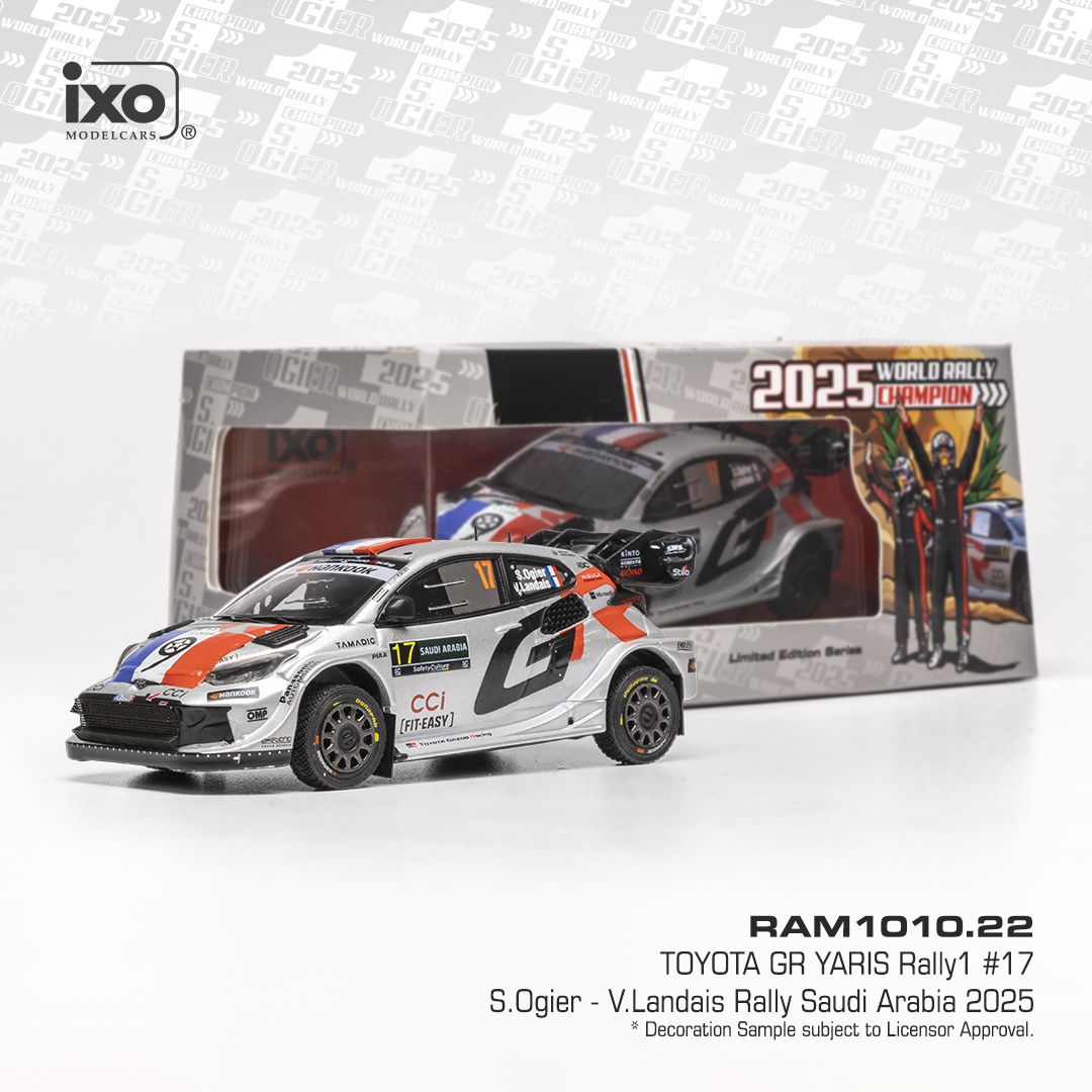 1:43 Ixo - Toyota GR Yaris Rally1, Rally Saudi Arabia, 2025, #17, S. Ogier / V. Landais