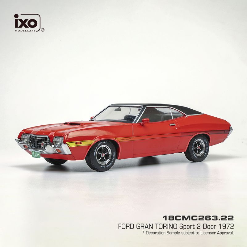 1:18 Ixo - Ford Gran Torino Sport, rot/schwarz, 1972 1:18 Ixo - Ford Gran Torino Sport, rot/schwarz, 1972