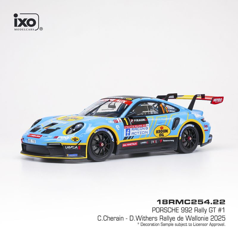 1:18 Ixo - Porsche 992, Rallye Wallonien, 2025, #1 C. Cherain 1:18 Ixo - Porsche 992, Rallye Wallonien, 2025, #1 C. Cherain