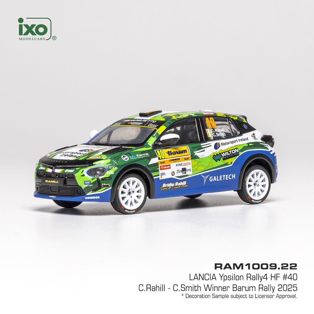 1:43 Ixo - Lancia Ypsilon Rally4 HF, Barum Rally, 2025, #40, C. Rahill / C. Smith