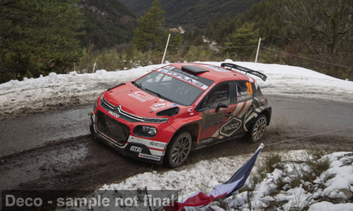 1:43 Ixo - Citroen C3 Rally2, Rallye Monte Carlo, 2026, #20, L. Rossel / G. Mercoiret