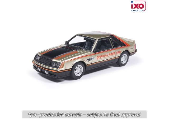1:43 Ixo USA - 1979 Ford Mustang Indianapolis 500 Pace Car, silver 1:43 Ixo USA - 1979 Ford Mustang Indianapolis 500 Pace Car, silver