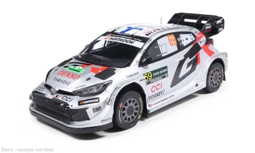 1:43 Ixo - Toyota GR Yaris Rally1, Rally Saudi Arabia, 2025, #69, K. Rovanperä / J. Halttunen 1:43 Ixo - Toyota GR Yaris Rally1, Rally Saudi Arabia, 2025, #69, K. Rovanperä / J. Halttunen