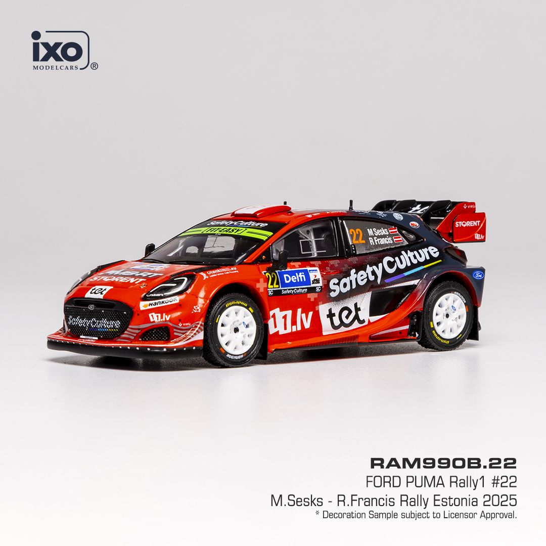 1:43 Ixo - Ford Puma Rally1, Rally Estonia, 2025, #22, M. Sesks / R. Francis