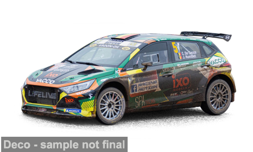 1:43 Ixo - Hyundai i20 N Rally2, Spa Rally, 2025, #5, C. De Cecco / J. Humblet