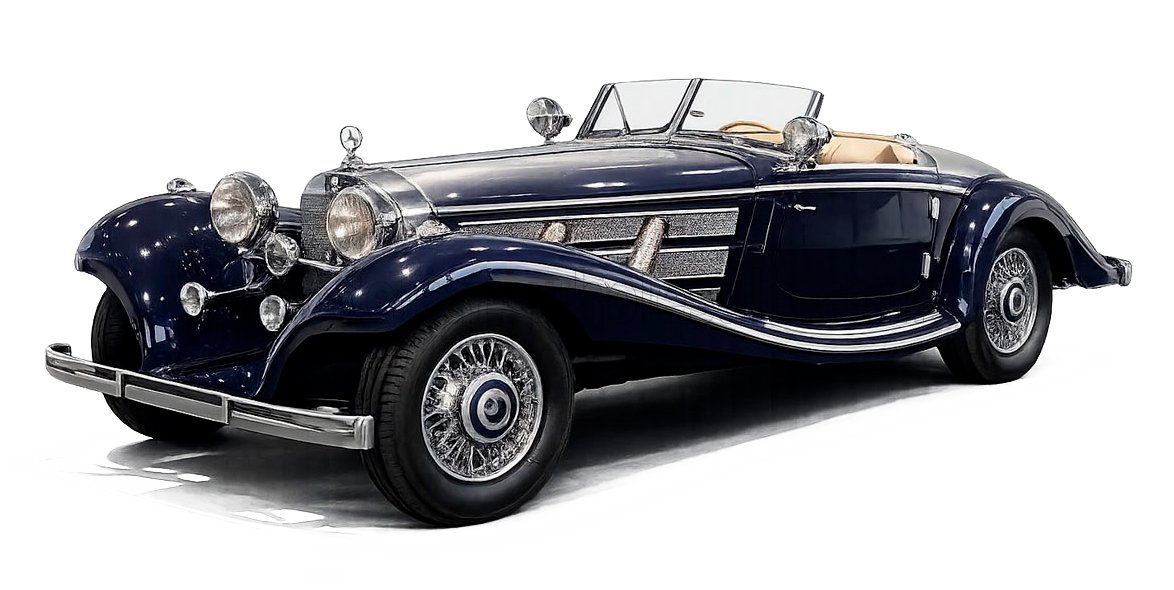 1:18 CMC - 1935 Mercedes 500K Special Roadster Blue