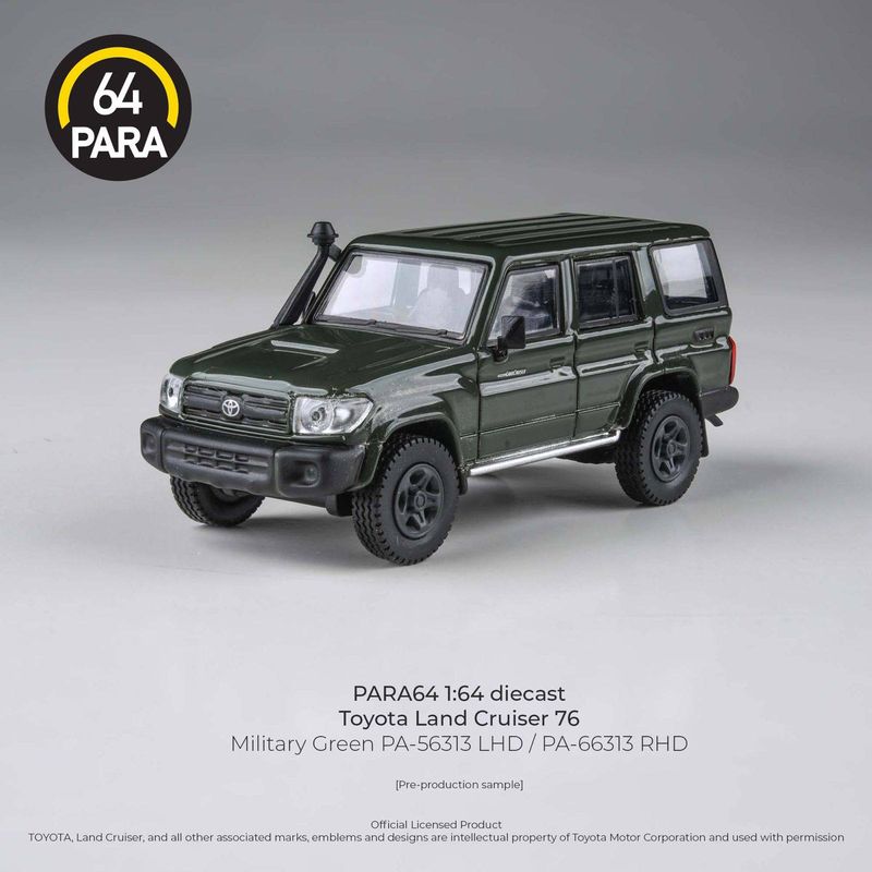 1:64 Para64 - 2014 Toyota Land Criuser LC76 Military Green LHD 1:64 Para64 - 2014 Toyota Land Criuser LC76 Military Green LHD