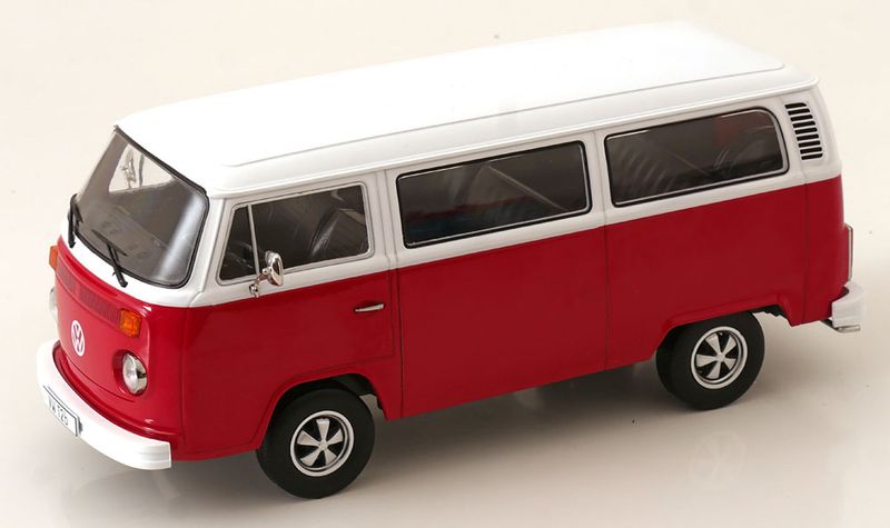 1:18 KK Scale - VW T2b Fuchs Felgen 1972 rot/weiß 1:18 KK Scale - VW T2b Fuchs Felgen 1972 rot/weiß
