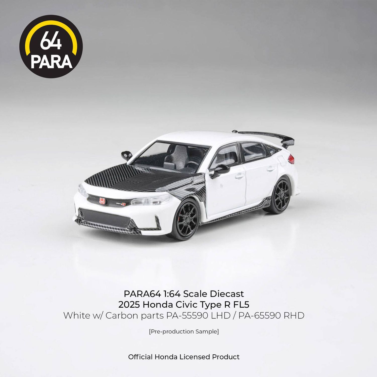 1:64 Para64 - 2023 Honda Civic Type-R (FL5) White LHD
