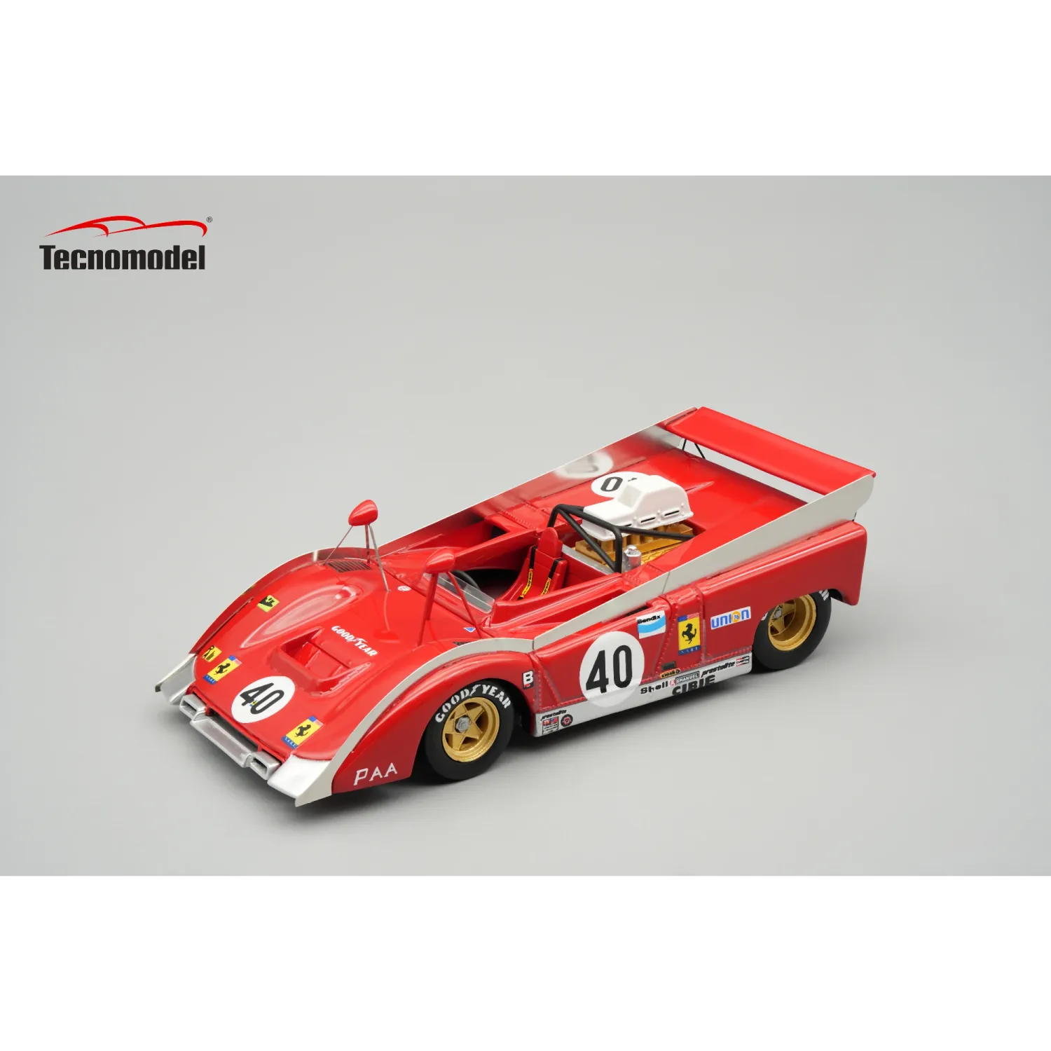 1:43 Tecnomodel - Ferrari 712 Can Am Watkins Glen 1972 car #40 Team NART J.P. Jarier