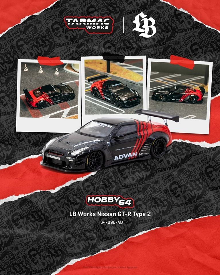 1:64 Tarmac - 2026 Nissan GT-R (R35) LB Works Type 2 *ADVAN*