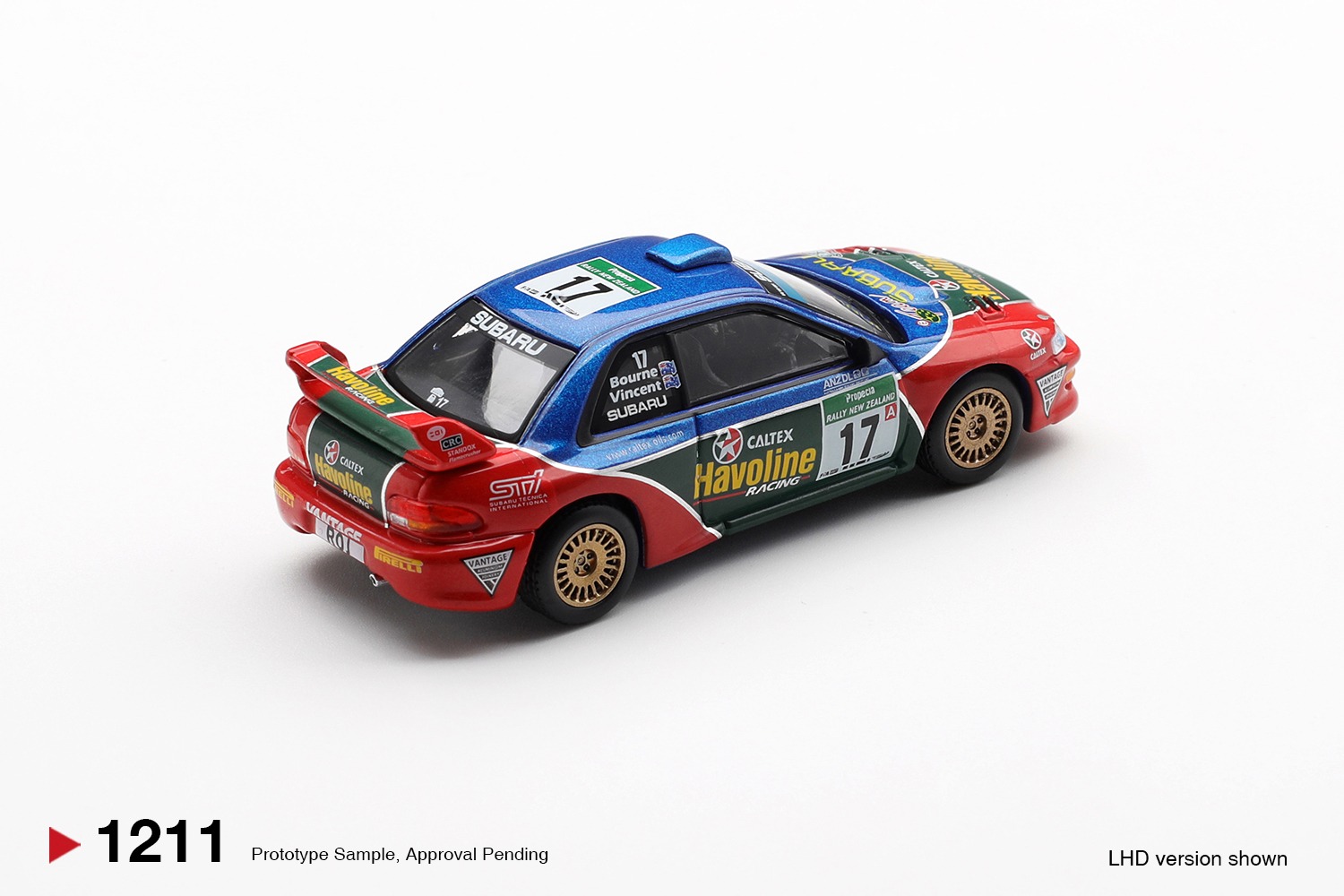 1:64 Mini GT - 2000 Subaru Impreza WRC98 #17 Rally New Zealand