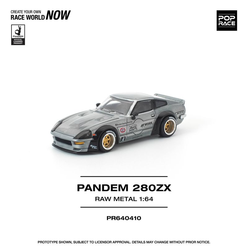 1:64 Pop Race Limited - Nissan Pandem 280ZX, raw metal