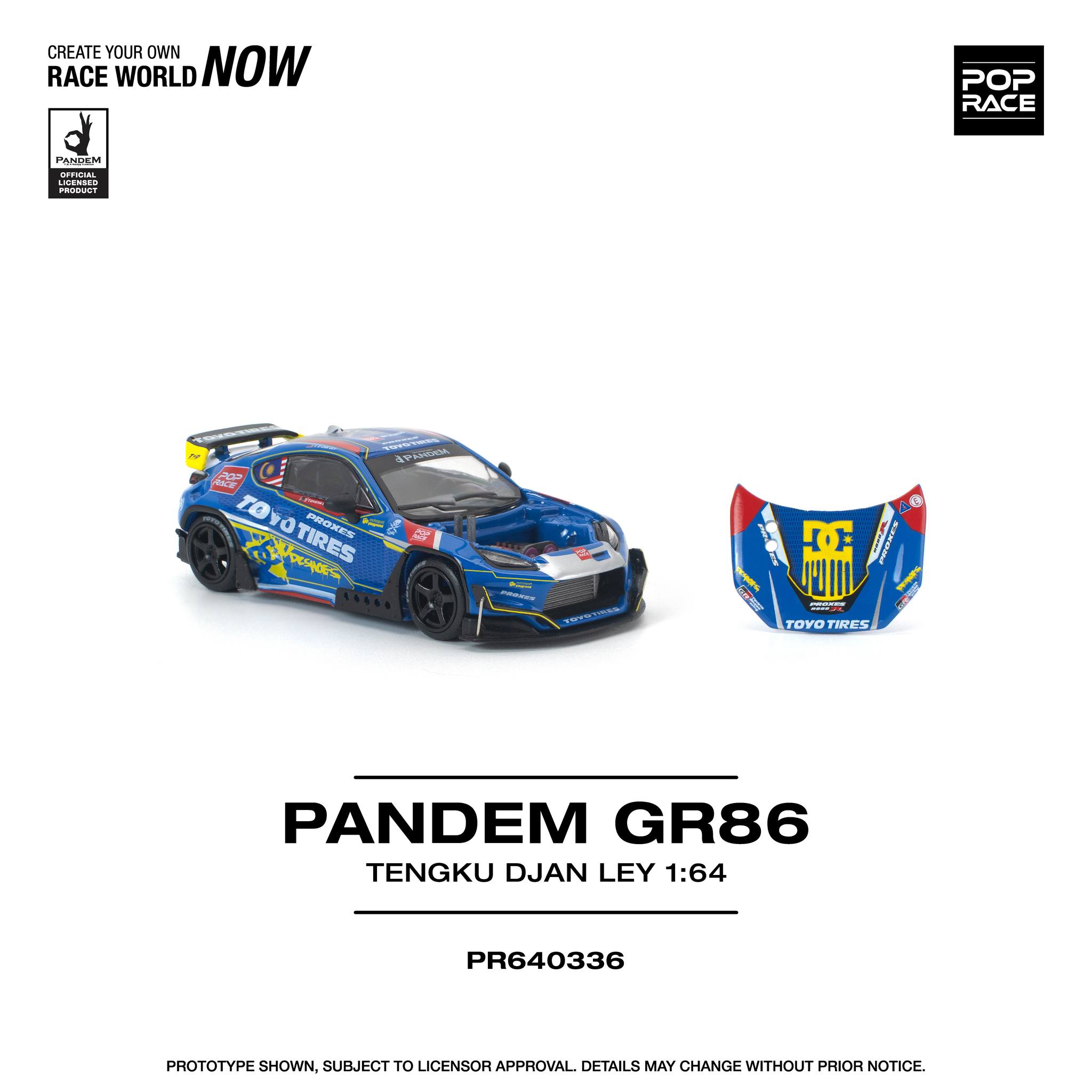 1:64 Pop Race Limited - Toyota Pandem GR 86 Tengku Djan Ley