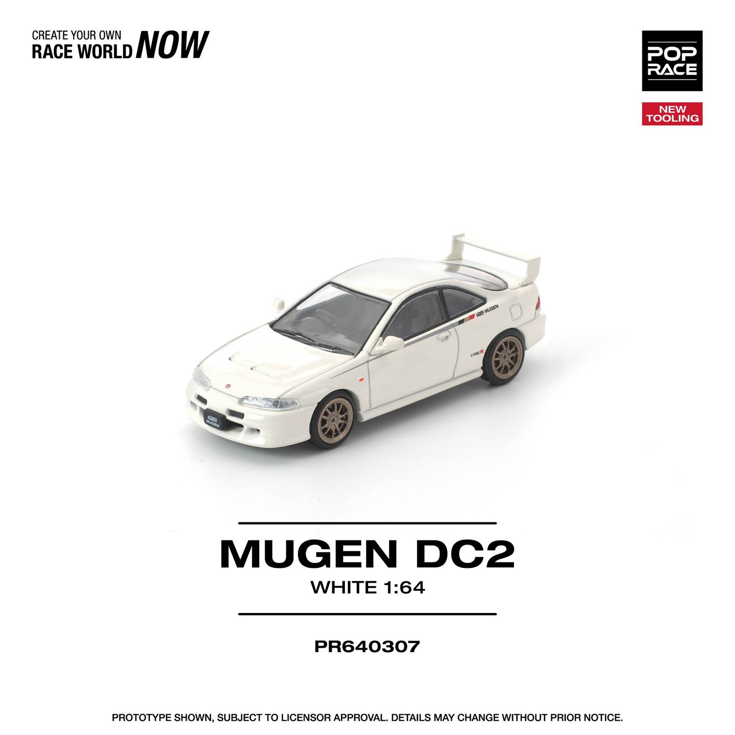 1:64 Pop Race Limited - Honda Mugan DC2, white