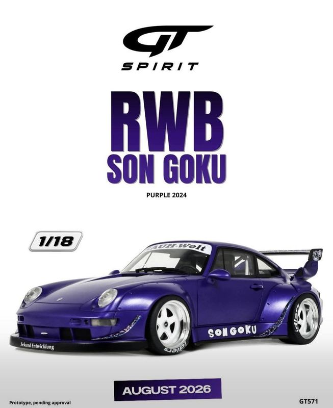 1:18 GT Spirit - 2024 Porsche RWB Son Goku Purple