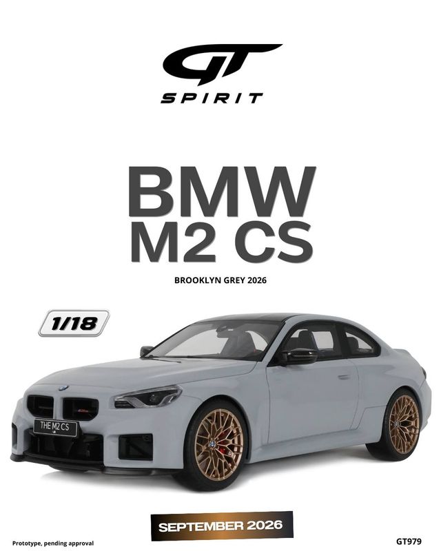 1:18 GT Spirit - 2026 BMW M2 CS Brooklyn Grey