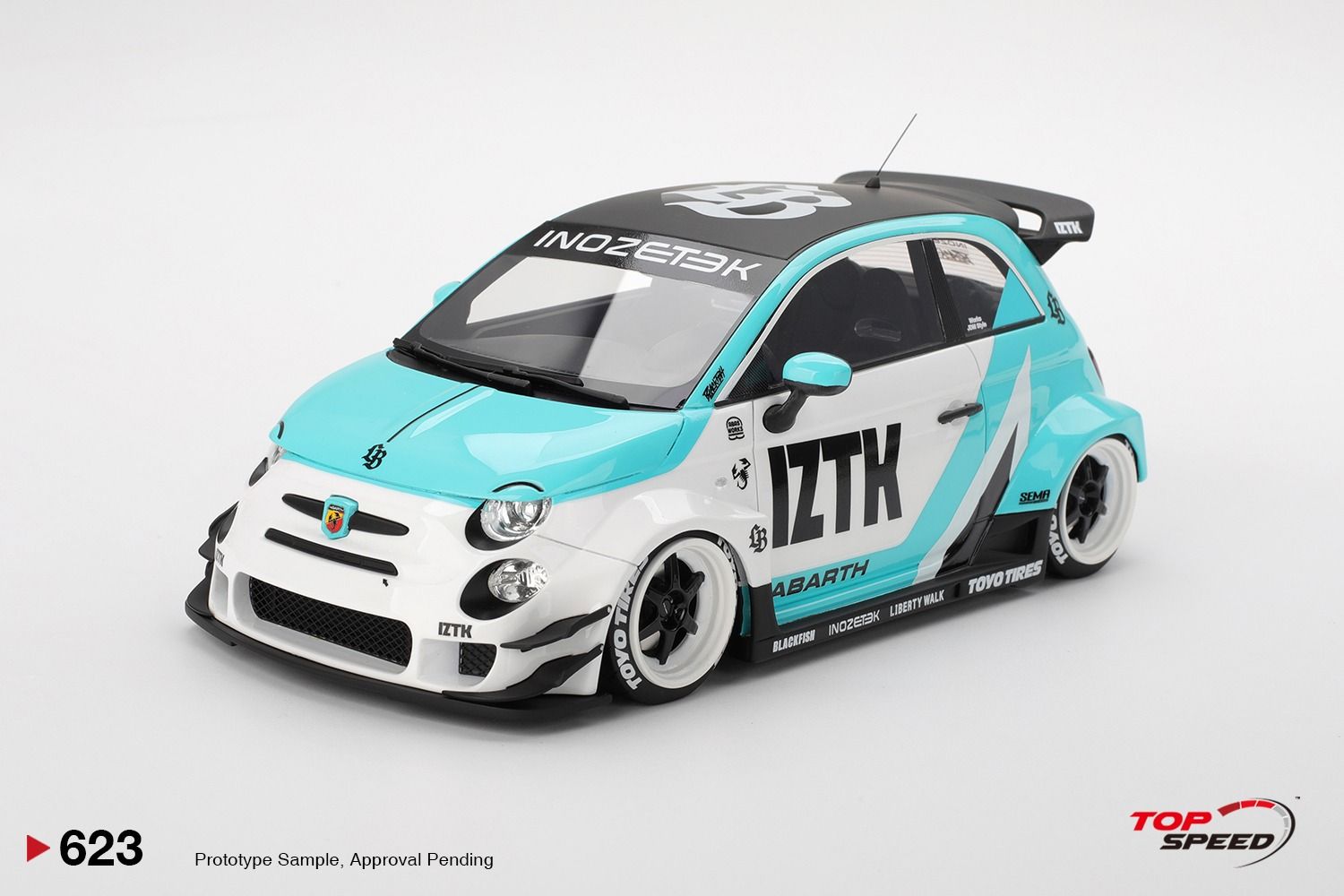 1:18 TSM - 2024 Fiat Nuova 500 Abarth 595 LB Works Abas IZTK
