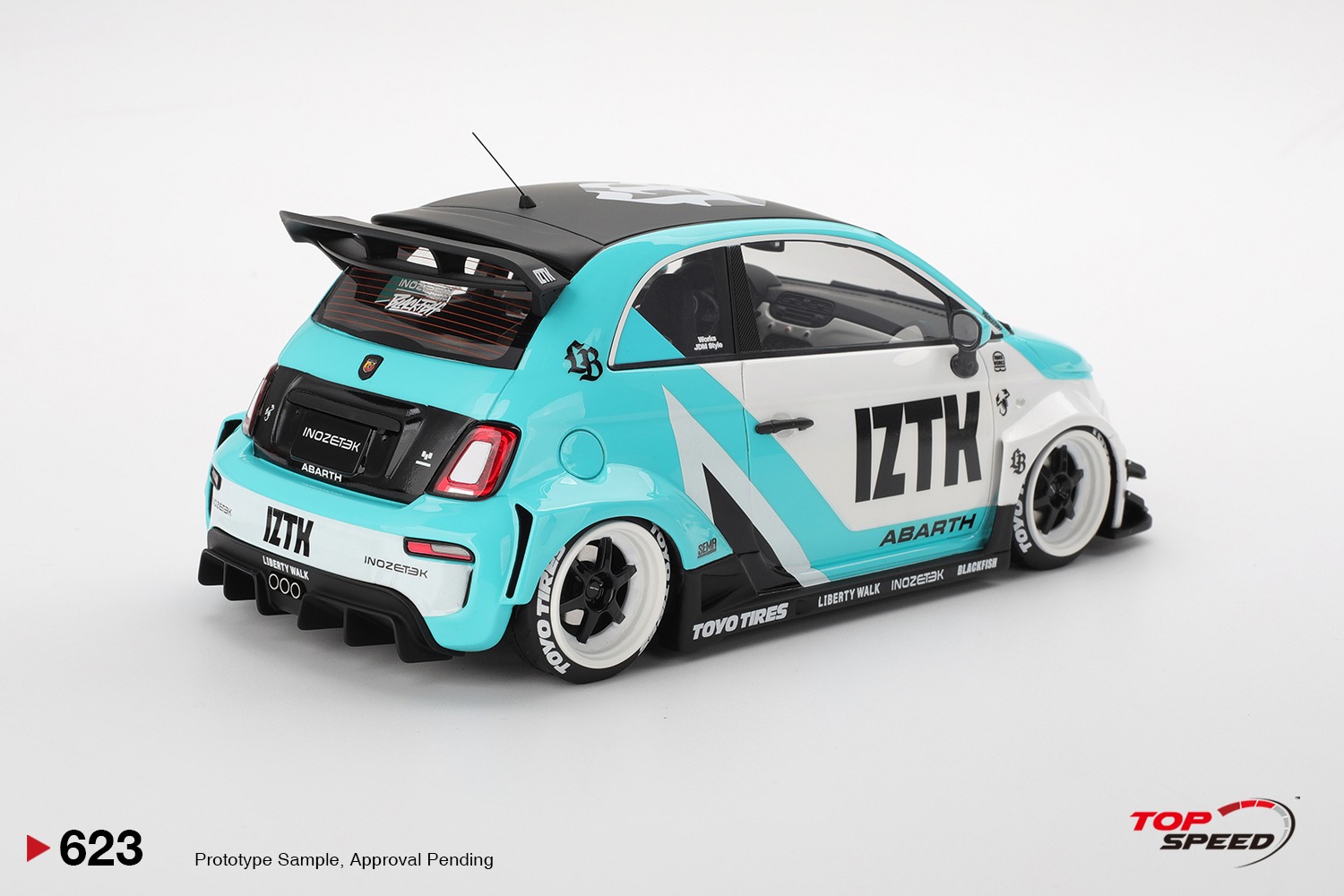 1:18 TSM - 2024 Fiat Nuova 500 Abarth 595 LB Works Abas IZTK