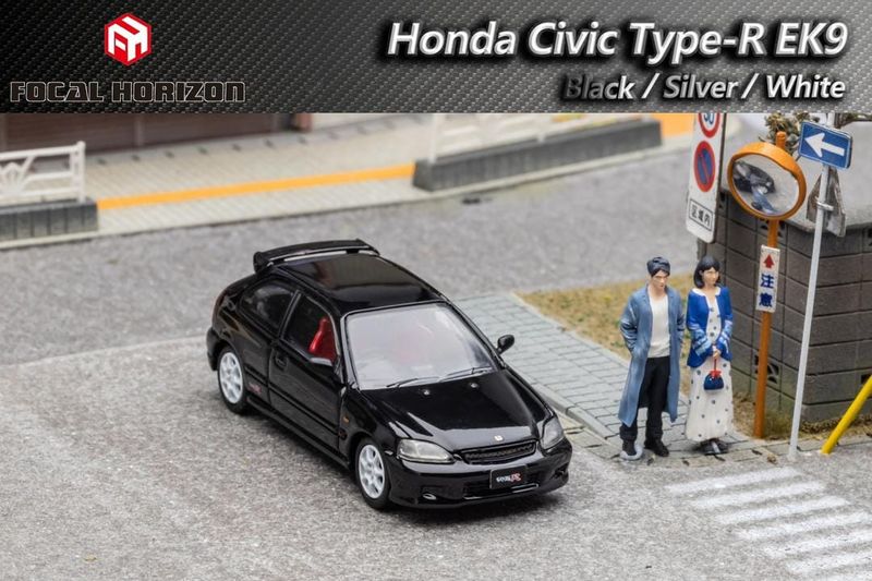 1:64 Focal Horizon - Honda EK9 with opening hood, black
