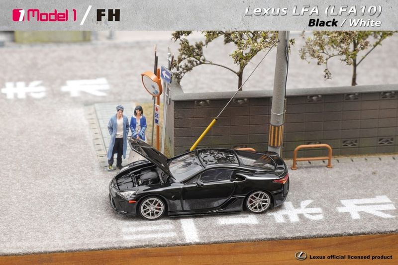 1:64 Focal Horizon - Lexus LFA with opening hood, black