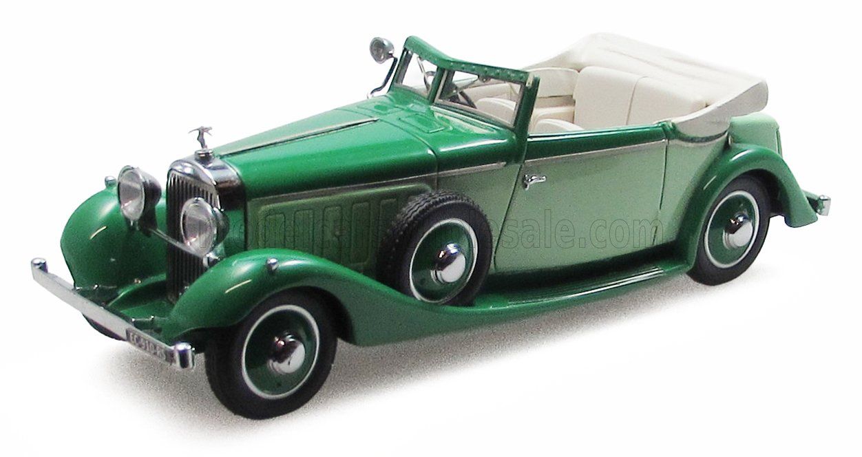 1:43 Esval Model - 1934 Hispano Suiza J12 Drophead Cabriolet Open Drophead Coupe by Fernandez & Darrin - 2 Tone Green