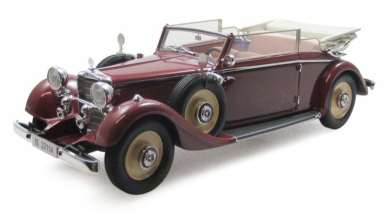 1:43 Esval Model - 1933 Mercedes Benz 290 W18 D Passo Lungo Cabriolet Open - Brown Beige