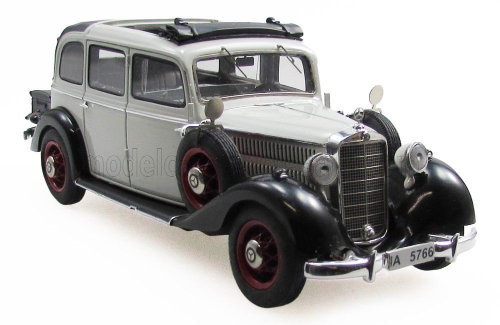 1:43 Esval Model - 1937 Mercedes Benz 230 (W143) Pullman Landaulet Semiconvertible Closed - Grey Black